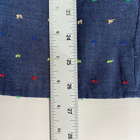 ModCloth 4X Flirtation Bustier Cotton Rainbow Speckled Denim Top Sleeveless - Picture 8 of 9